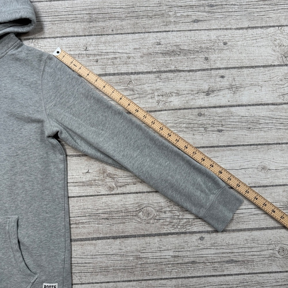 Roots Athletics Hoodie Women's 2XS Gray Fleece Lined Pullover Lounge Athleisure - Picture 5 of 7